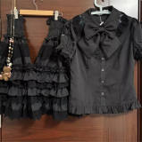 Nnstar Black Hime Sleeves Lolita Blouse and Necktie