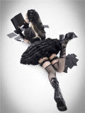 Nnstar Night Comes Gothic Lolita Jumper Dress and Necktie