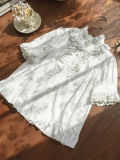 Nnstar White Short Sleeves Lolita Blouse and Necktie