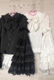 Nnstar Black Hime Sleeves Lolita Blouse and Necktie