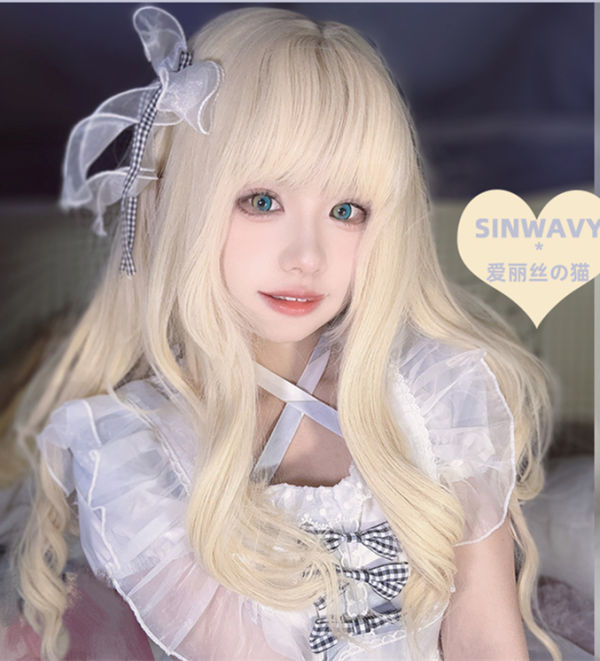 Alice Kitten White Gold Lolita Wig