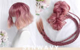 Berry Bubble Pink Bun Pigtails and Short Wig