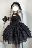 Feathers Fall to the Earth Lace Embroidery Lolita Dress Set