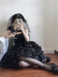 Feathers Fall to the Earth Lace Embroidery Lolita Dress Set