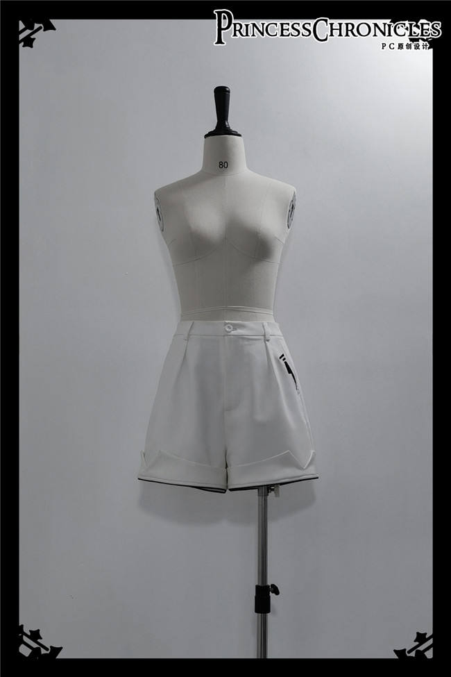 Princess Chronicles White Cat Techwear Coat, Top and Short Pants Ouji Fashion