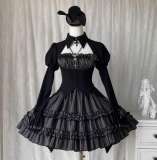 Duke of the Trap Rabbit Fake Two-pieces Gothic Lolita Dress and Hat