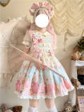 Cute Lamb and Duck Print Sweet Lolita Dress