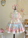 Cute Lamb and Duck Print Sweet Lolita Dress