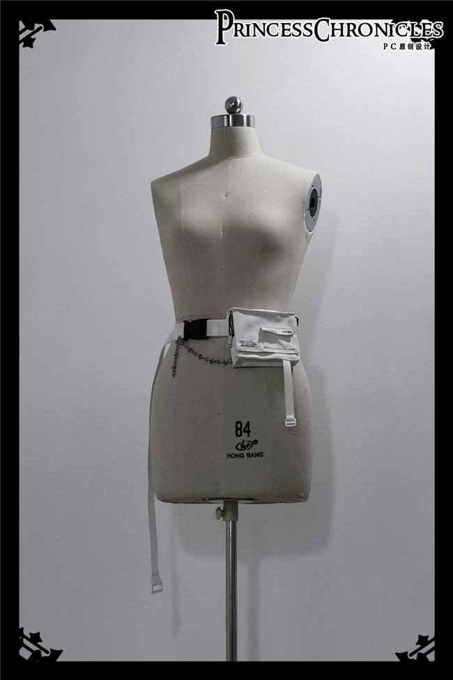 Princess Chronicles White Cat Techwear Coat, Top and Short Pants Ouji Fashion