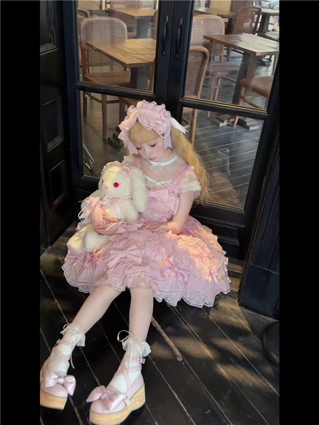 When Love Comes Doll HIme Lolita Dress, Blouse, Headdress and  Wristcuffs