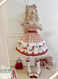 Gift Box Bunny Sweet Lolita Jumper Dress and Headdress