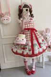 Gift Box Bunny Sweet Lolita Jumper Dress and Headdress