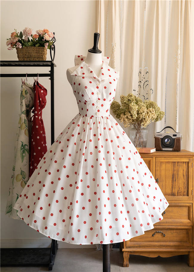 Forest Wardrobe Afternoon Forest Vintage Halter Neck Backless Dress