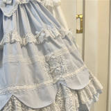 Cream Petal Cotton Lolita Dress and Set-in Sleeves