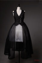 Lilith House Horrible Wonderland Suit Vest with Detachable Overskirt