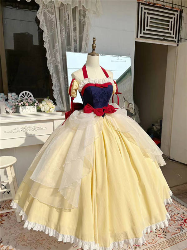 The Snow White Dairy Lolita Princess Dress Set Size M Short Version