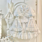 Pray for Snow Fall Cotton Doll Lolita Skirt, Blouse and Cape