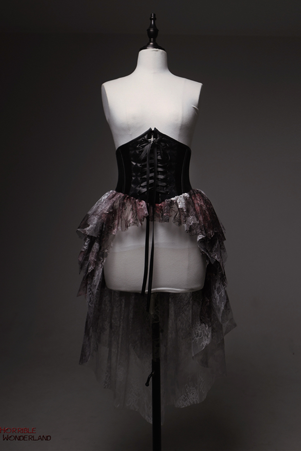 【めっちゃ変わる】 Lilith House Blood with Corset Lolita Wonderland Horrible トップス