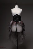 Lilith House Horrible Wonderland Lolita Corset with Blood Stained Lace Irregular Tailing