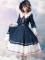 Navy Dress + Hat