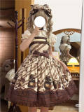 Chocolate Gift Box Sweet Lolita Jumper Dress and Headdress