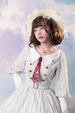 Rabbit Teeth Santorini Stripe Lolita Dress and Hat