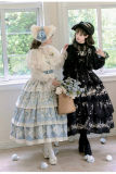 Withpuji Daisies and Flower Baskets Print Country Lolita Dress, Shawl and Blouse