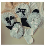 Multi-layer Lace Bowknots Cotton Lolita Socks