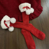 Christmas Berber Fleece Calf Lolita Socks