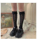 Lace Bowknots Girl Lolita Calf Socks