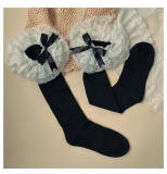 Multi-layer Lace Bowknots Cotton Lolita Socks