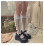 Lace Bowknots Girl Lolita Calf Socks