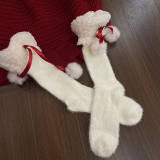 Christmas Berber Fleece Calf Lolita Socks