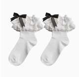 Multi-layer Lace Bowknots Cotton Lolita Socks