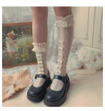 Lace Bowknots Girl Lolita Calf Socks