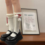 Christmas Berber Fleece Calf Lolita Socks