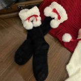 Christmas Berber Fleece Calf Lolita Socks