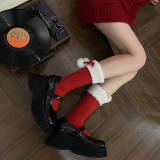 Christmas Berber Fleece Calf Lolita Socks