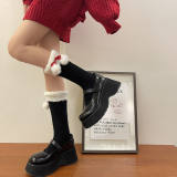 Christmas Berber Fleece Calf Lolita Socks