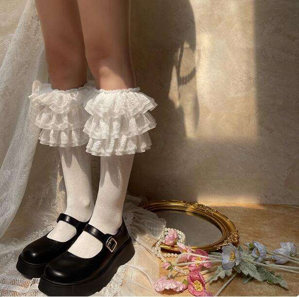 Three Layers Lace Doll Lolita Socks