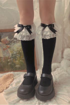 Multi-layer Lace Bowknots Cotton Lolita Socks