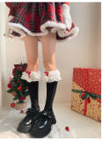 Lace Trim Cotton Christmas Lolita Socks