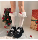 Lace Trim Cotton Christmas Lolita Socks