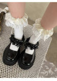 Lace Satin Trim Lolita Short Socks