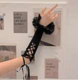 Ribbon Lace Trim Lolita Hand Cuffs