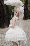 White Rose Fishbone Waist Gothic Lolita Dress