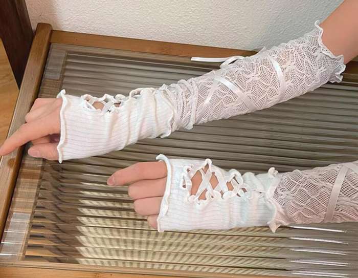 Lace Ribbons Girl Hand Cuffs