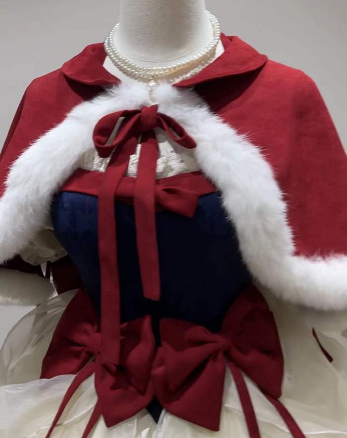 The Snow White Dairy Lolita Princess Dress Set Size M Short Version