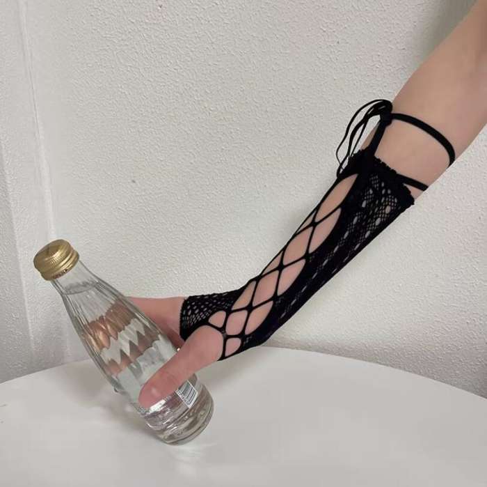 Lace Ribbon Hallow-out Lolita Hand Cuffs