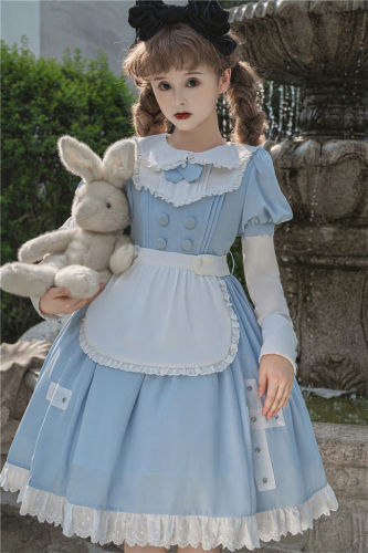 Cross Oath Peter Pan Collar Nurse Lolita Dress